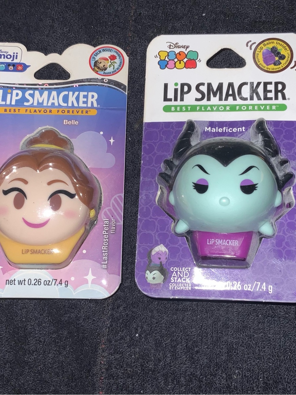 Disney Lip Smacker Tsum Tsum Maleficent & Emoji Belle Lip Balm Duo -